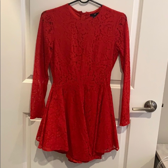 H&M Dresses & Skirts - Red lace mini dress H&M Dresses & Skirts - Red lace mini dress